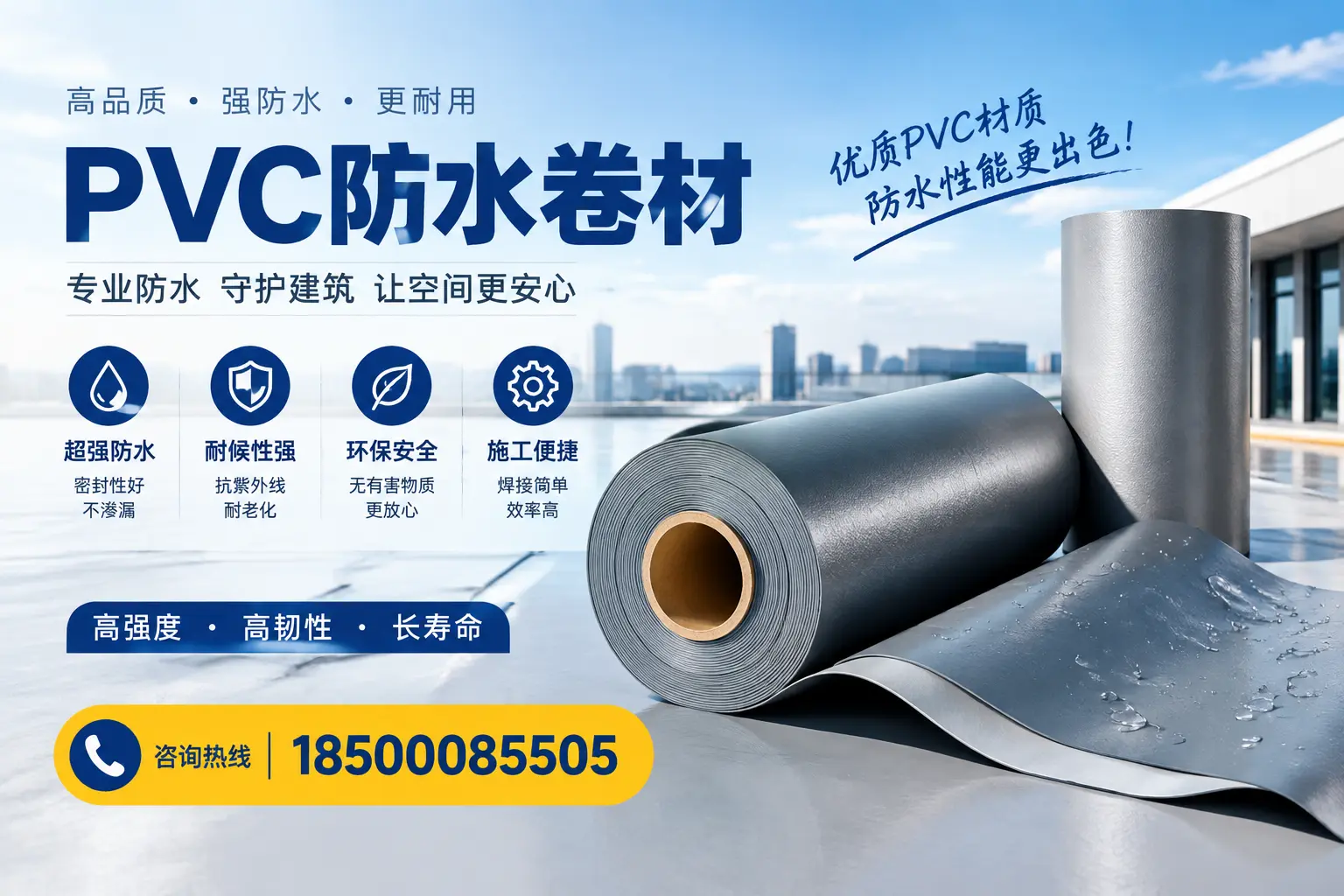 如何判断PVC防水卷材的质量优劣?昌江选购技巧